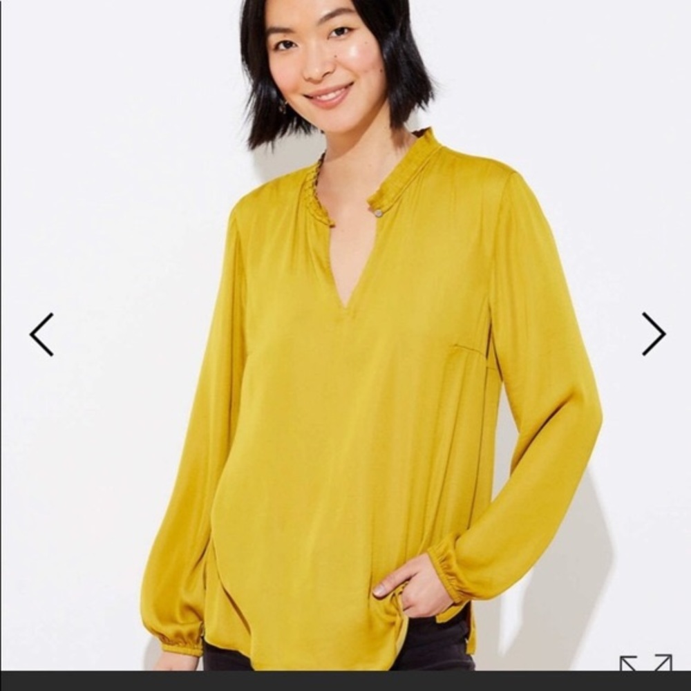FINAL DROP: NWT Size XL LOFT Chartreuse Blouse